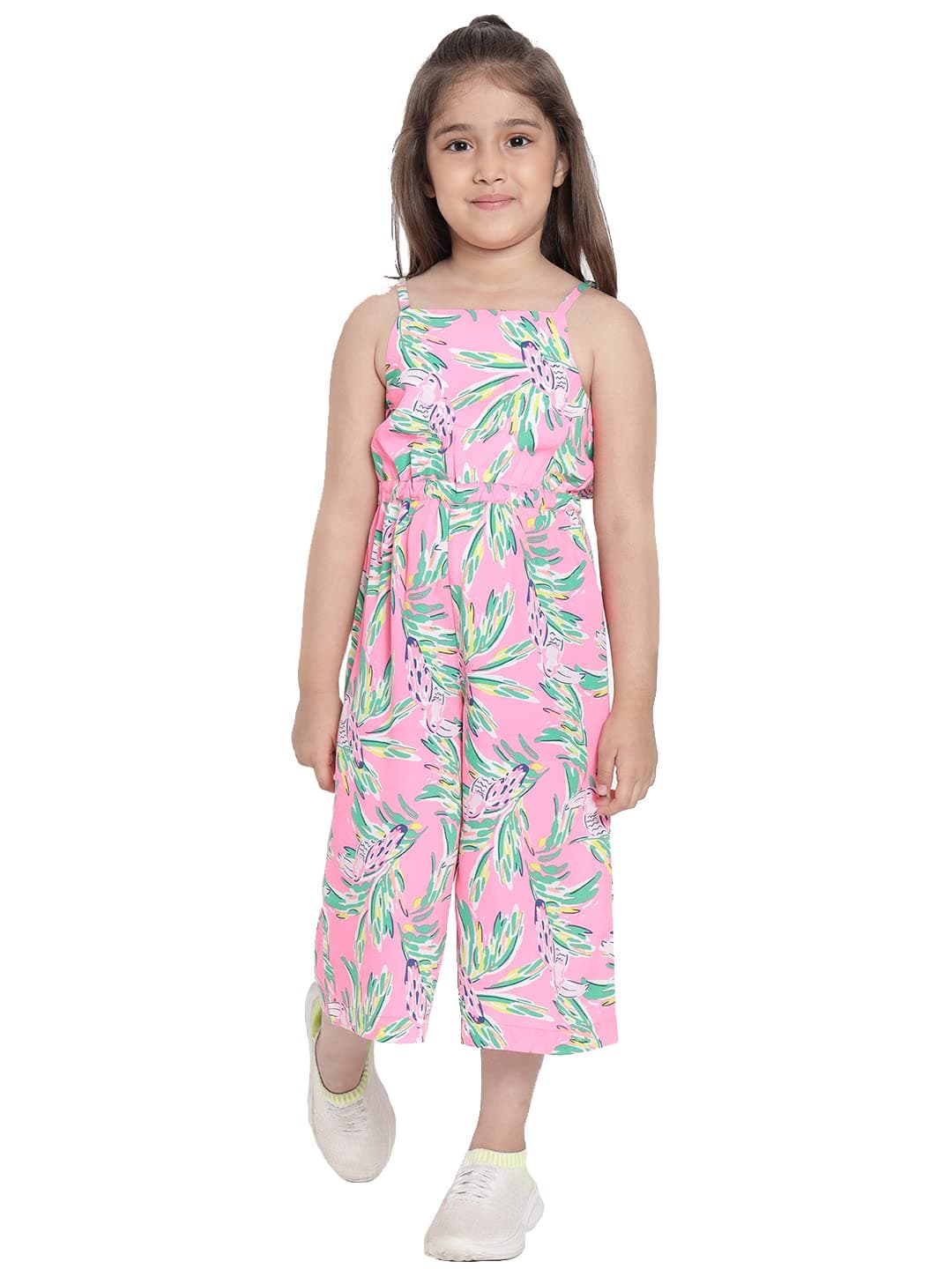 Nautinati Girls Printed Jumpsuit| Age 4-8Years