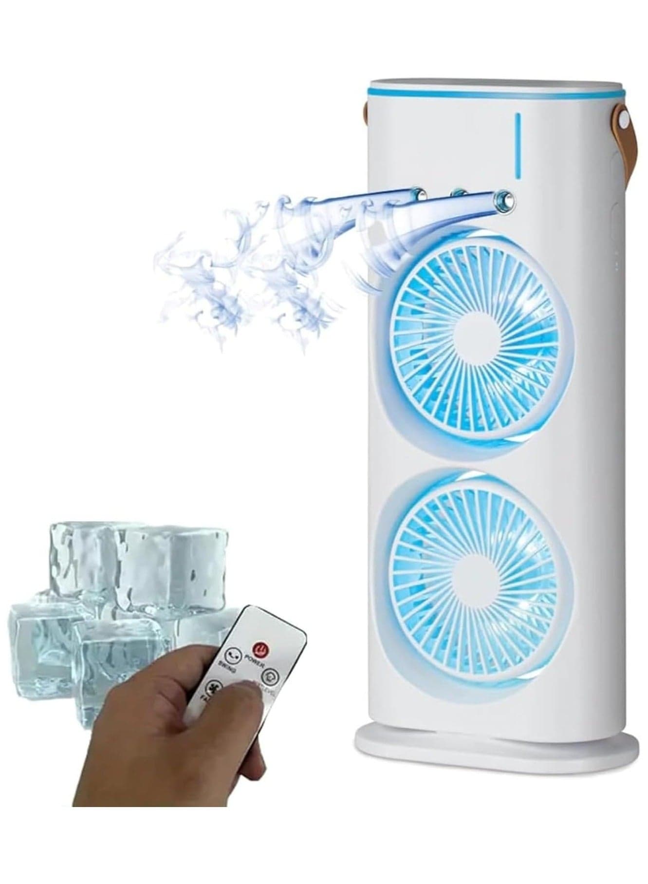 Air Conditioning Fan, Double-Ended Portable Quiet Desktop Table Cooling Fan, Portable Personal Air Conditioner for Office Dormitory Bedroom Travel Car