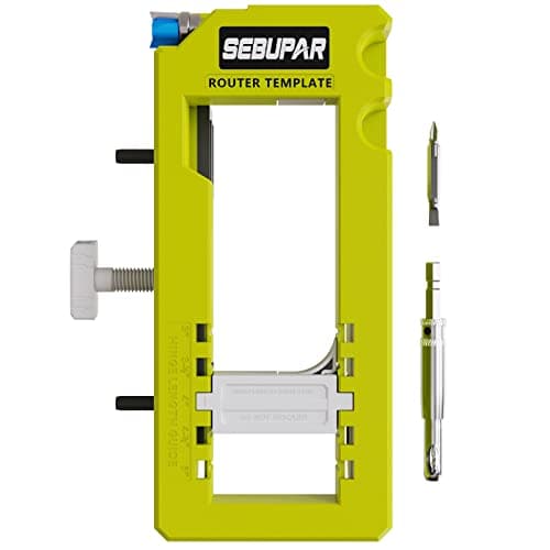Door Hinge Jig, Door Hinge Mortiser, Router Template Fits for Door Hinges from 3” to 5” Length and Types of Square, Radius 1/4” or Radius 5/8”.