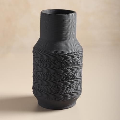 Habere India-All The Cultures Fabricating India Flower Pot for Living Room | Vases for Home | Vase for Living Room | Home Decor Items | Table Decor | Ceramic Flower Vase (L11 x W11 x H20 cm)