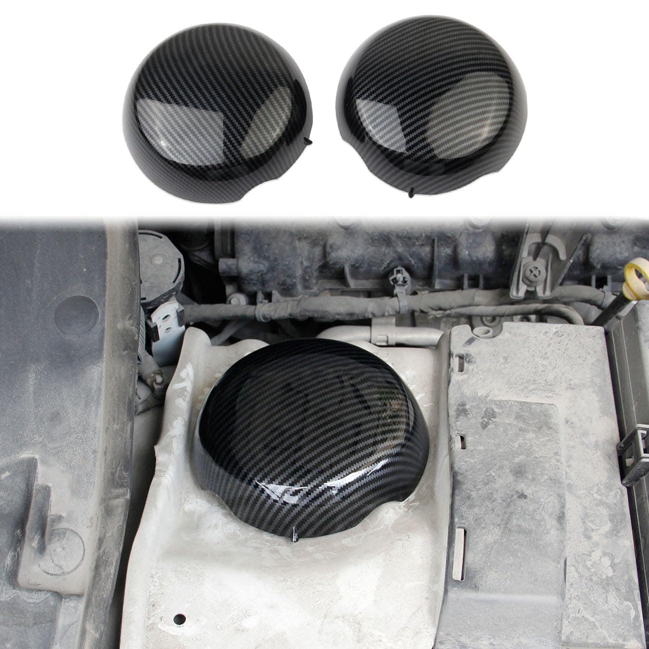 crosselec Carbon Fiber Style Engine Side Shock Protection Cover Trim Accessories for 20112023 Dodge Charger Challenger