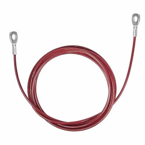 AIKESIWAY Replacement Cables for Home Gym, Fitness Pulley Cable, Weight Machine Replacement Cable -Thick 5mm(0.2inch) Heavy Duty Steel Wire Rope for Home Gym Cable (Type-A red, 39 inches)