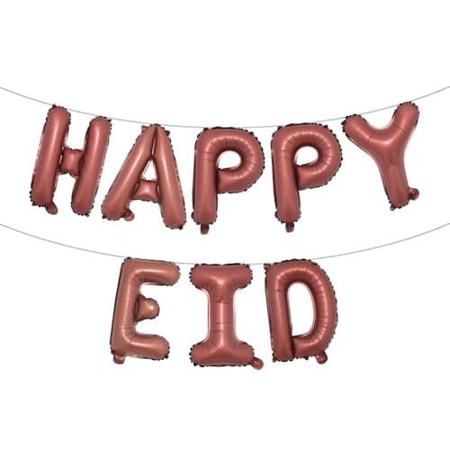 16 inch Multicolor Eid MUBARAK Foil Balloons Party Decoration Supplies RAMADAN MUBARAK Decoration Happy EID Balloons For Muslim EID Ballon HAPPY EID Chocolate