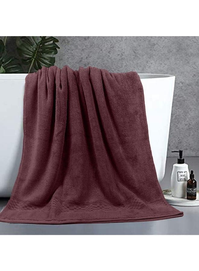Home Ultra (Burgundy) Premium Cotton Hand Towel (50 X 90 Cm-Set Of 1) Highly Absorbent, High Quality Bath Linen With Checkered Dobby 550 Gsm