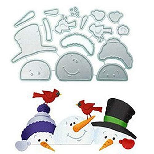Snowman Bird Cutting Dies for Card Making,Little Girl Metal Die Cuts Embossing Stencil for Scrapbooking DIY Album Paper Cards Art Craft