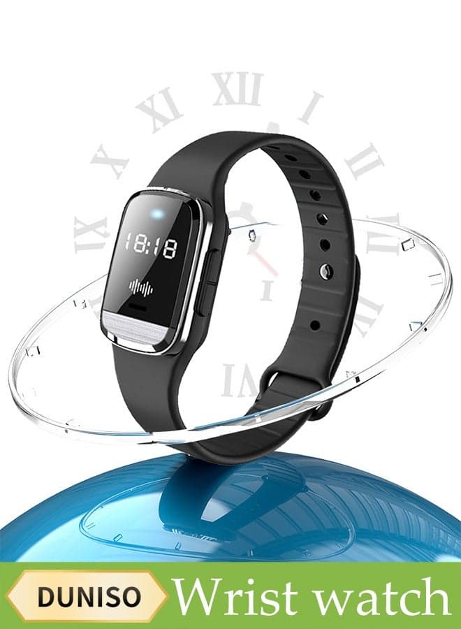 Mosquito Repellent Bracelet, Electronic Mosquito Repellent Watch, Waterproof Portable Mosquito Repeller,With Time Display, Suitable For Running, Traveling And Mountaineering,Black