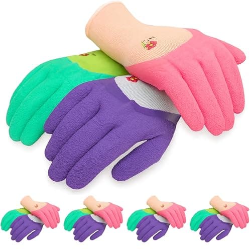 G & F Products Women’s Gardening Gloves, Micro-Foam Coated, Durable, Breathable, Flexible Nylon Shell, Textured Palm for Maximum Grip, Protects Hands from Dirt & Injuries, Yard Work, Medium-3 Pair