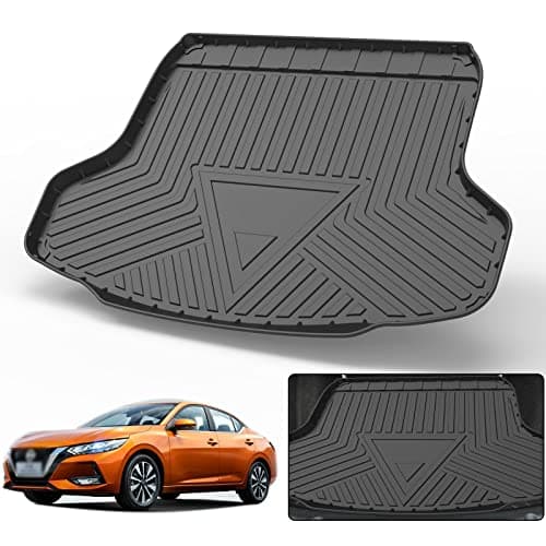 Elsetyler Cargo Liner for 2020-2026 Sentra - Black TPE All Weather Heavy Duty Waterproof Rear Cargo Tray Trunk Floor Mat Protector Compatible with 2020-2026 Nissan Sentra