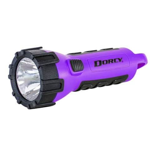 Dorcy 55 Lumen Floating Water Resistant LED Flashlight with Carabineer Clip, Purple (41-2508)