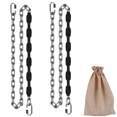 Dakzhou 2 Stainless Steel Chains 64 4 Quick Connection Buckles Never Rust Swing Hardware for Hammock Chairs Swings sandbags up to 1000LB