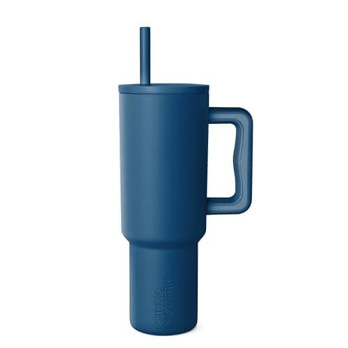 Simple Modern 40 oz Tumbler with Handle and Straw Lid | Leak-Proof Insulated Stainless Steel Water Bottle Travel Mug Cupholder Use | Gifts for Women Men Him Her | Trek Signature | Slumberland