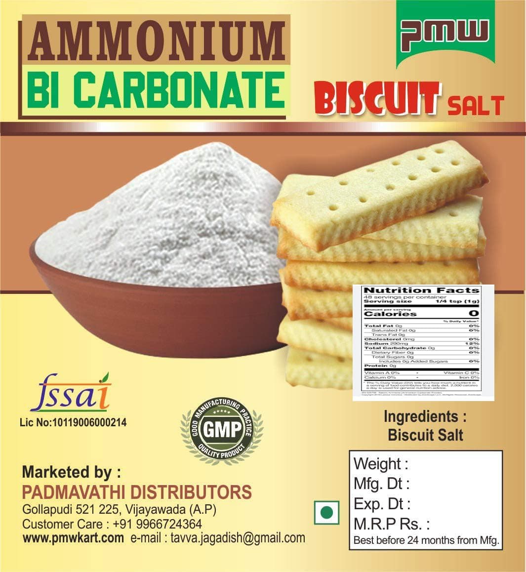 Pmw - Ammonium Bicarbonate - Jar Pack - ABC - Hornsalt - Hartshorn - Food Grade - 100 Grams Item Name (aka Title)