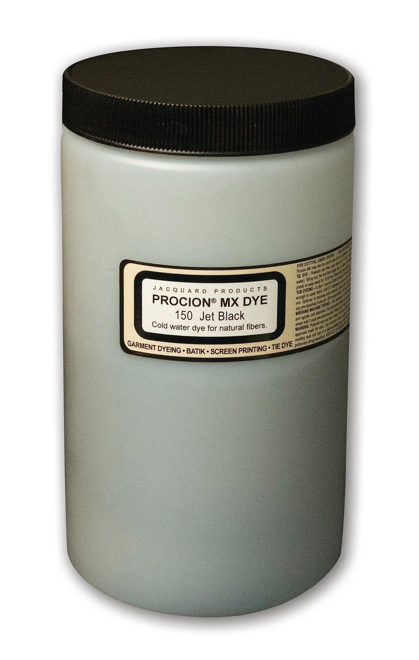 Jacquard Procion Mx Tie Dye Powder - Jet Black - 1 Lb - Cold Water Fiber Reactive Made in USA