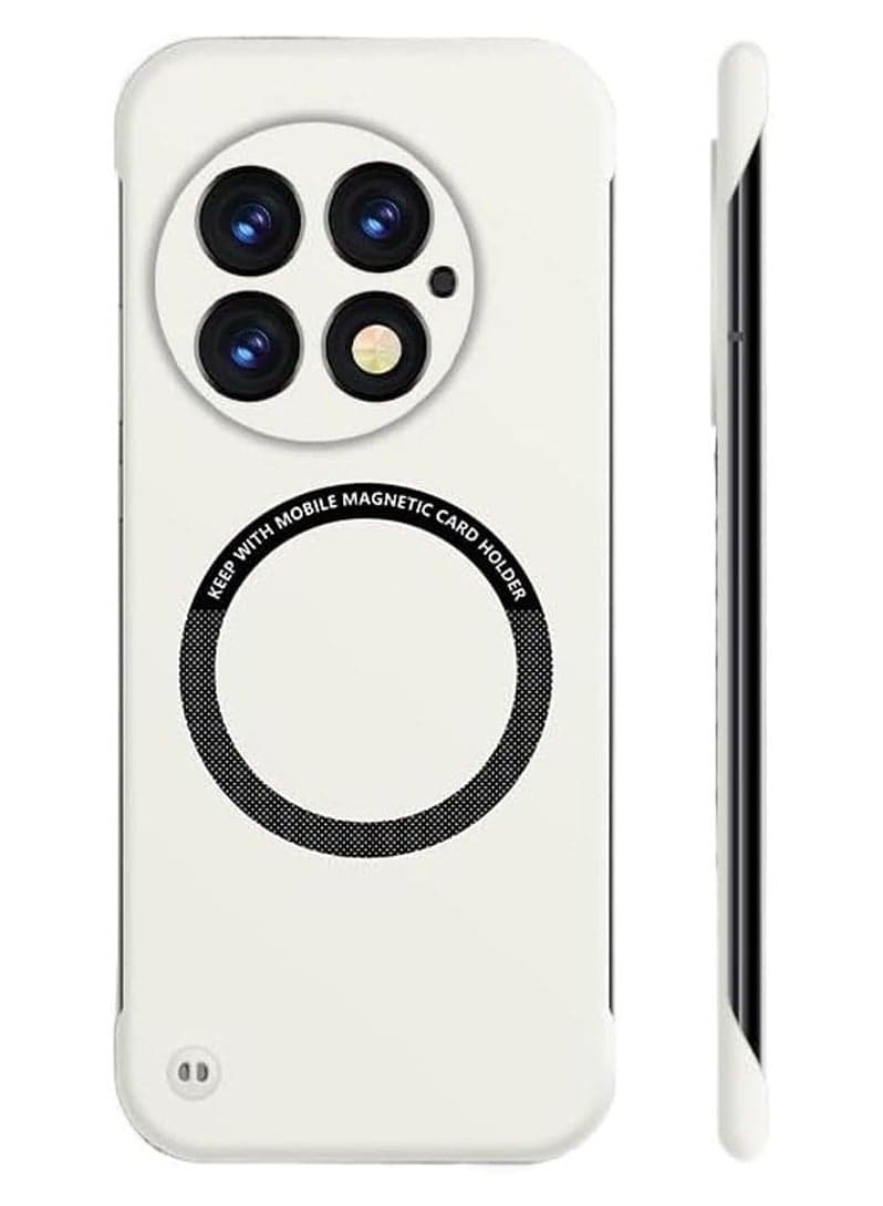 Magnetic Frameless Case Compatible with OnePlus 13 5G Matte Hard PC Wireless Charging Cover For OnePlus 13 Fundas