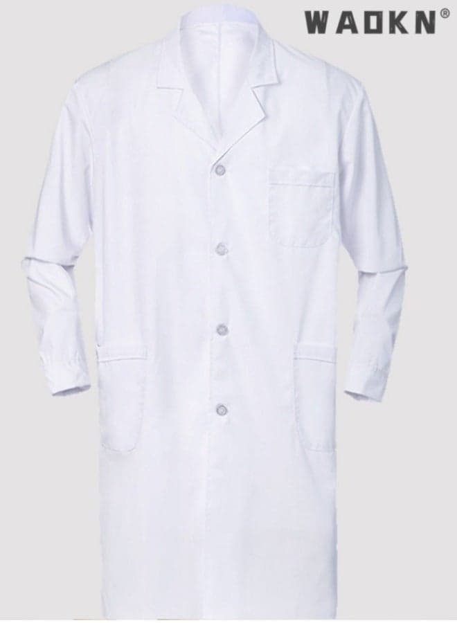 Thin regular quality long sleeved (slightly translucent), size XL, Medical Lab Coat White,White lab coat work uniform made of cotton,Pharmacy laboratory clothing, slimming food clothing, workwear, chef's clothing