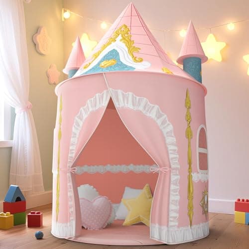 Skirfy Kids Play Tent for Girls Toddler Indoor Princess Tents for Kids Ages 48 Large Outdoor Playhouse Castle for Girl Boys 35 46 Birthday Thanksgiving