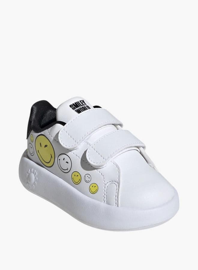 Kids' Advantage Smiley Cf I School Sneakers With Hook And Loop Closure - Ih6257