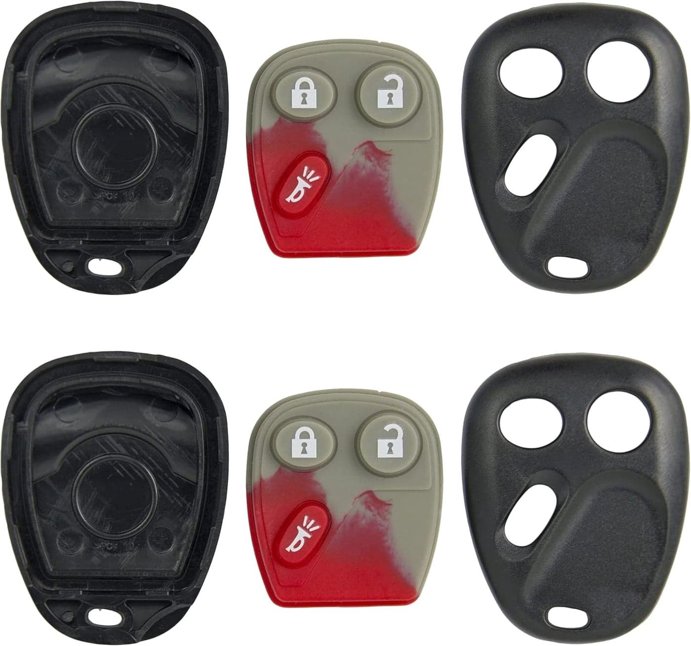 Keyless2Go Replacement Shell Case for Remote Key Fob (2 Pack)
