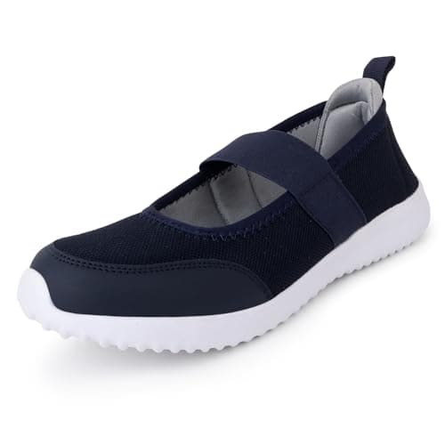 TRASE Ballet Flats for Women | Stylish Slip On Bellies with Soft Memory Foam Insole | Comfortable Footwear for Office & Casual Use (Navy, 5 UK)