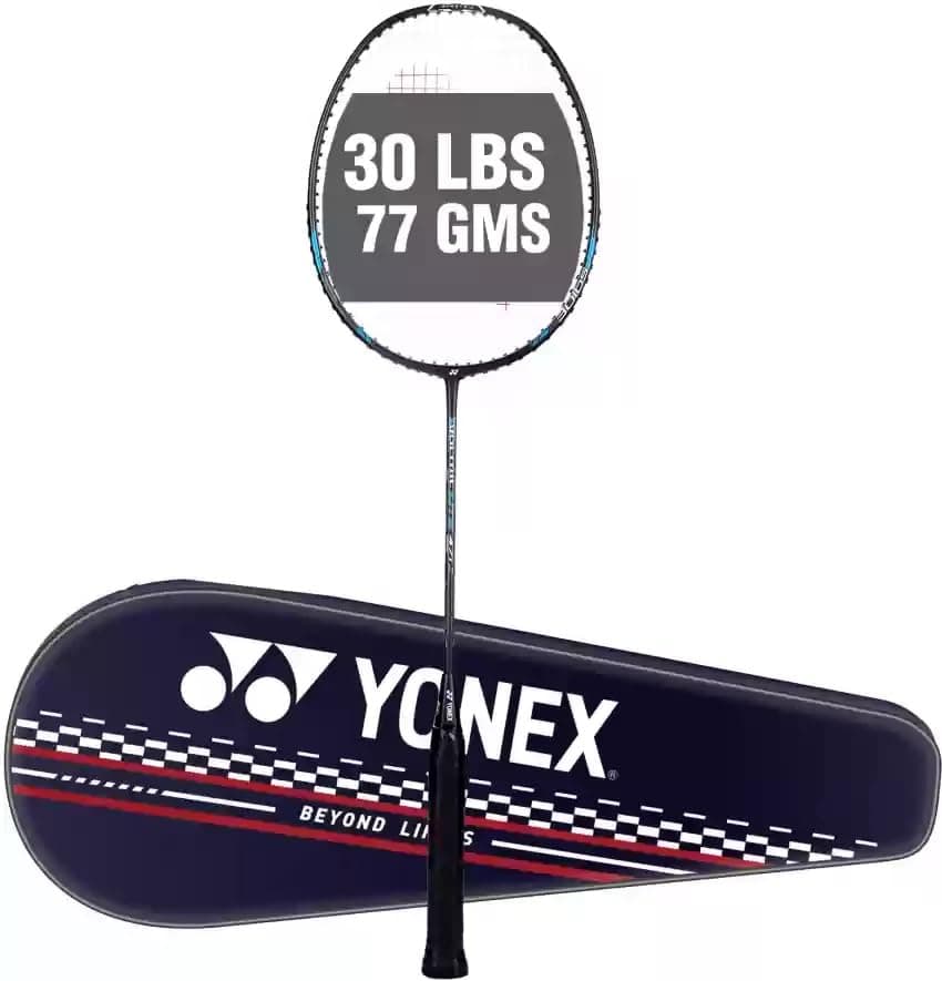YONEX Graphite Voltric Lite 47i Badminton Racket, 77 Grams, 30 LBS Tension, with Cover, Black