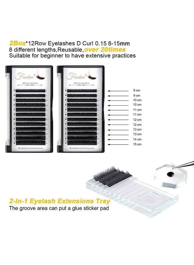 Eyelash Extension Kits, 17Pcs Professional Eyelash Grafting Training Tools Lashes Extension Practice Exercise Set with Mannequin Head Makeup Bag Glue Tweezers for Practice Eye Lashes Graft (17PCS)