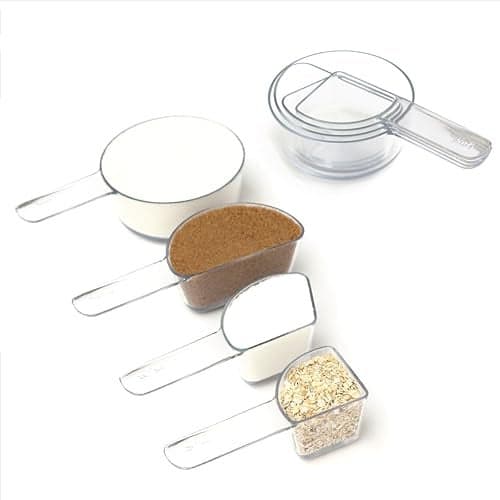 Visual Measuring Cups EasyRead Fraction Shaped Measuring Cups Clear Shatterproof and Dishwasher Safe Made in USA