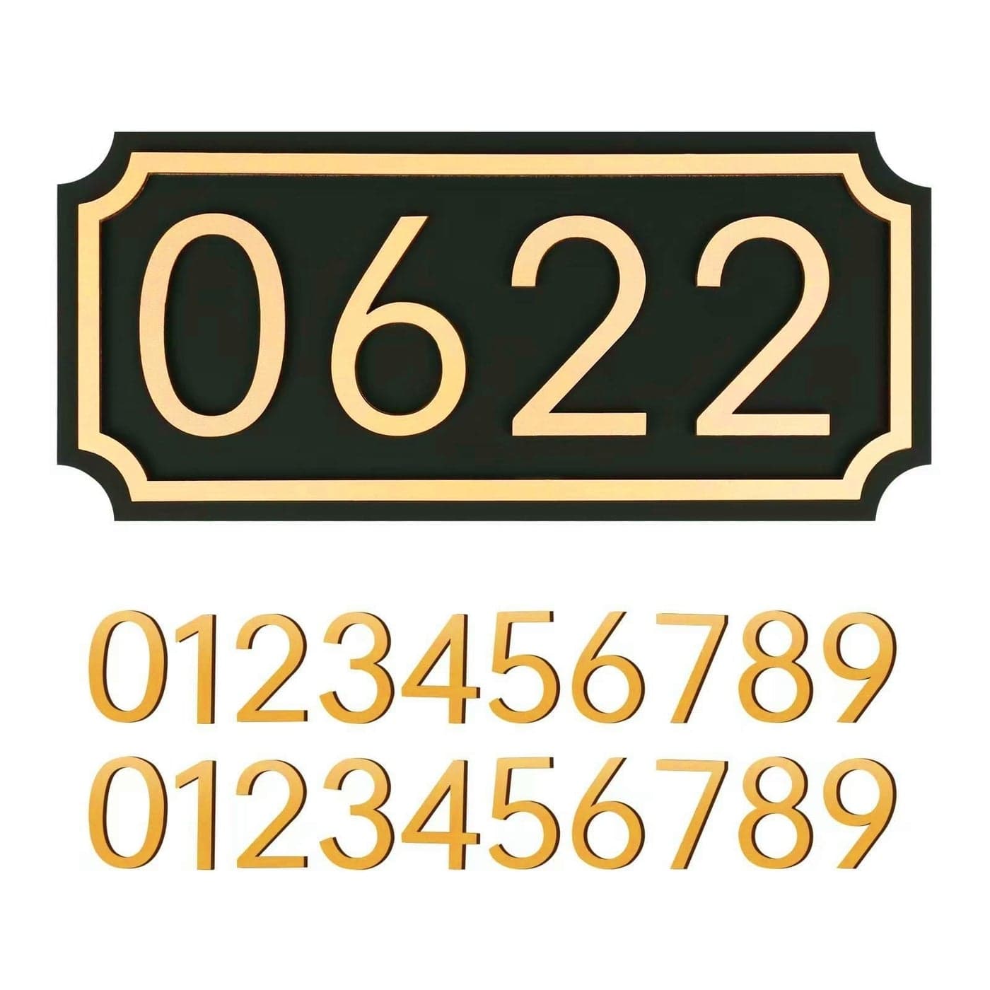 House Numbers for Outside Address Plaques Mailbox Numbers 2 Sets of Numbers from 09 Personalized Address Signs for House Mailbox Apartment Office Hotel Classroom Nonmetal House Numbers