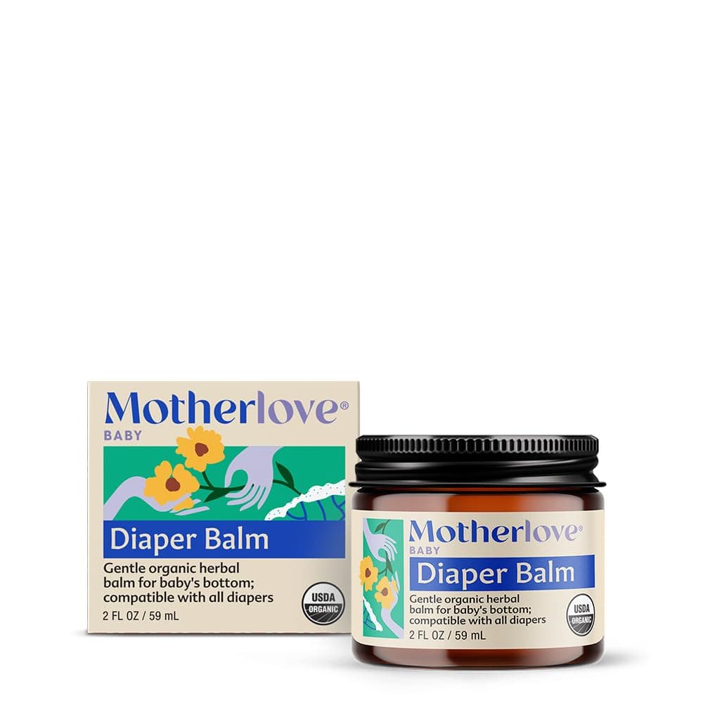 Motherlove Diaper Balm 2 oz Organic Herbal Diaper Rash CreamCloth diaper Safe Zinc Oxide PetroleumFree