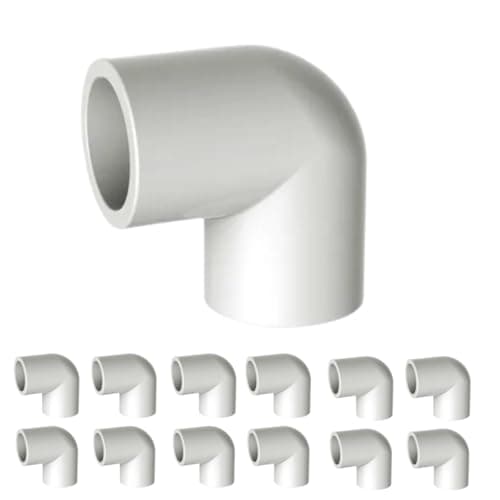 Kamal Agrotech UPVC Elbow (Pack of 12 Pcs), Non-Threaded Pipe Fitting for all types of UPVC pipe (1/2 Inch (15MM))