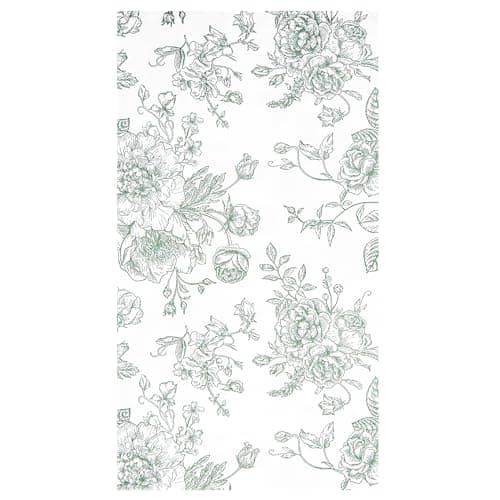 100 Floral Guest Napkins Sage Green and White Toile Disposable Paper Napkins Decorative Flower Bathroom Hand Towels for Bridal Baby Shower Tea Party Birthday Party Supplies (Sage Green)