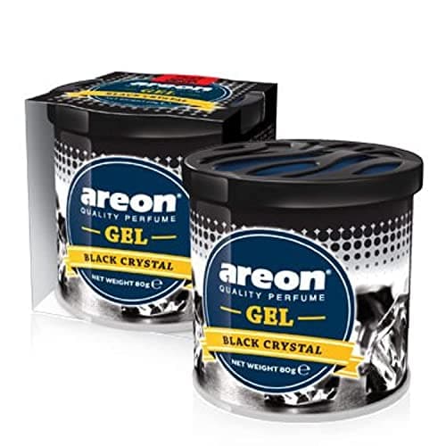 AREON GCK12 Car Perfume GEL Air Freshener Long Lasting Scent for Car or Home Odor Eliminator -BLACK CRYSTAL