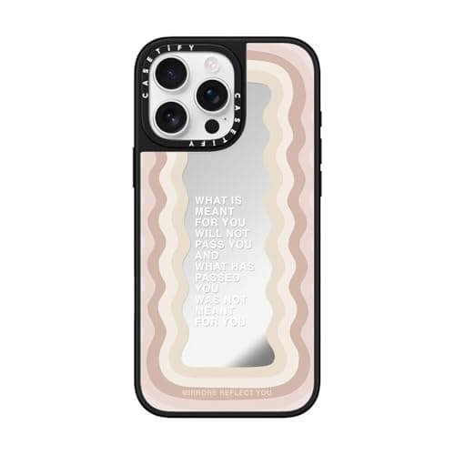 CASETiFY Mirror iPhone 16 Pro Max Case Reflective 49 ft 1X Military Grade Drop ProtectionCompatible with Magsafe Meant for You Silver on Black