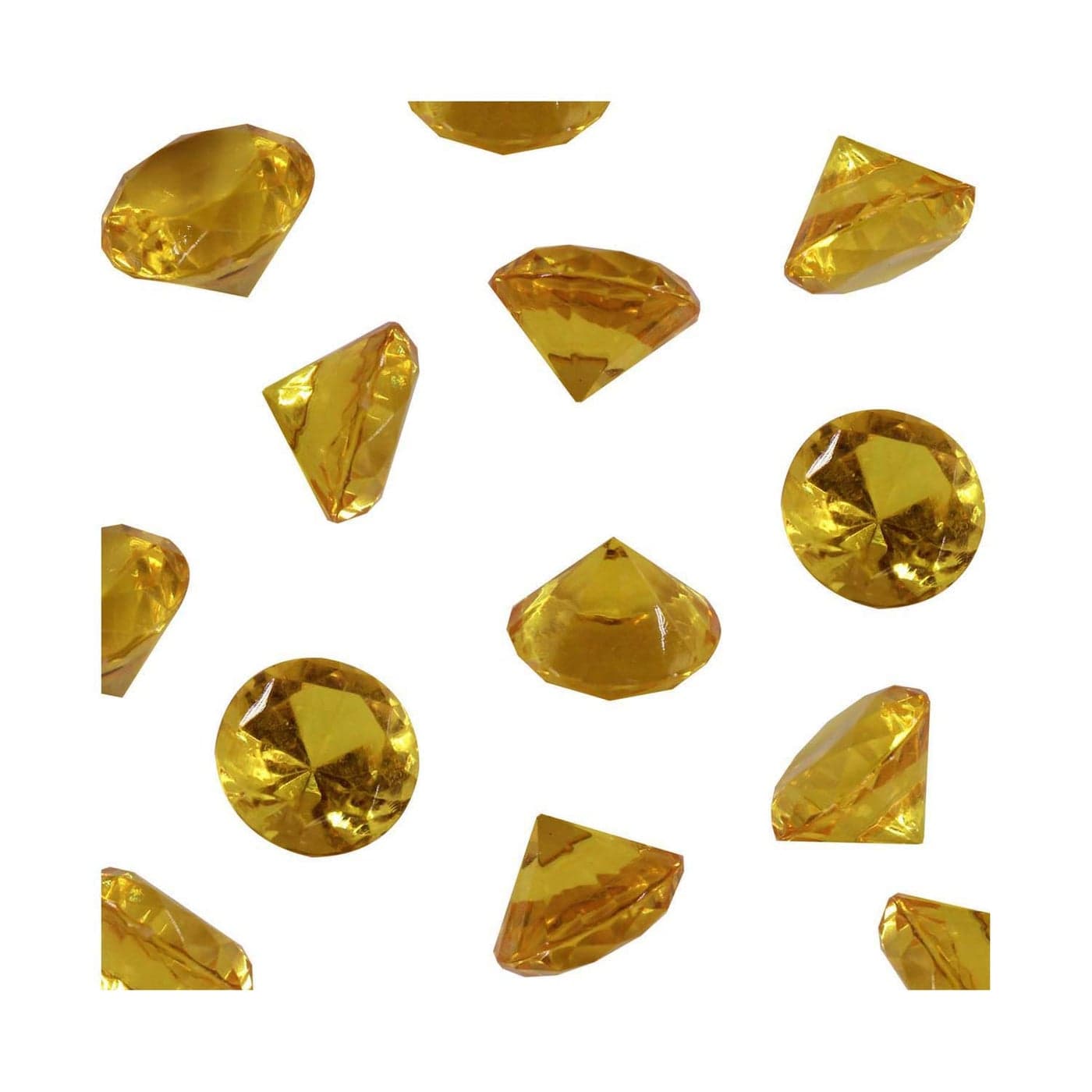 WELMATCH Gold Acrylic Diamond Vase Fillers 1 Pound 240 pcs 34 Inch Wedding Party Event Banquet Birthday Decoration Crystals Gem Table Scatters Gold 240 pcs