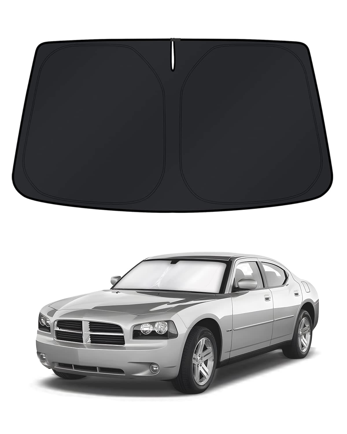 KUST Windshield Sun Shade for 20062010 Dodge Charger Window Shade Sun Visor Cover Foldable Blocks UV Rays Keep Your Car Cooler