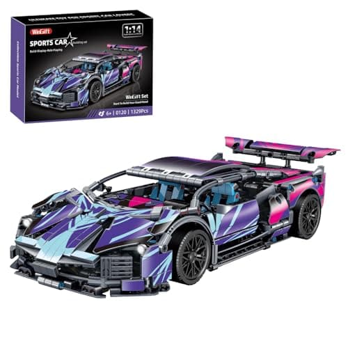 WINGIFT 1329 Piece Sports Car Building Blocks Toys Boys or Adults Kits 114 Race Car Model Building Set Adult Collectible Model Cars Set to Build STEM Super Cars Sets for Boys Girls Age 612 814
