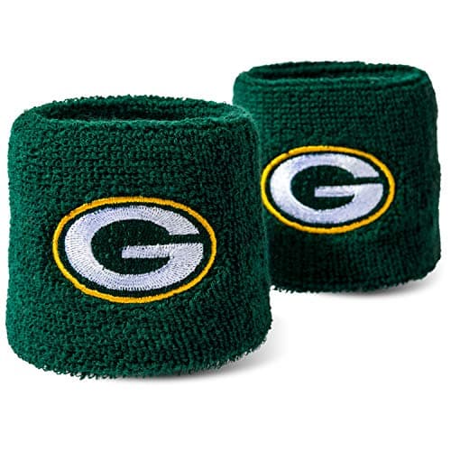 NFL Green Bay Packers Franklin Sports Bay Packers Embroidered Wristbandsnfl Embroidered Wristbands, One Size