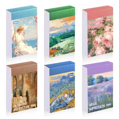 Bomichi Washi Stickers 6 Sets 300 Pcs Aesthetic Sticker Book for DIY Journaling Journaling Supplies for Bullet Journal Art Diary Card Craft Gifts Planner Notebook