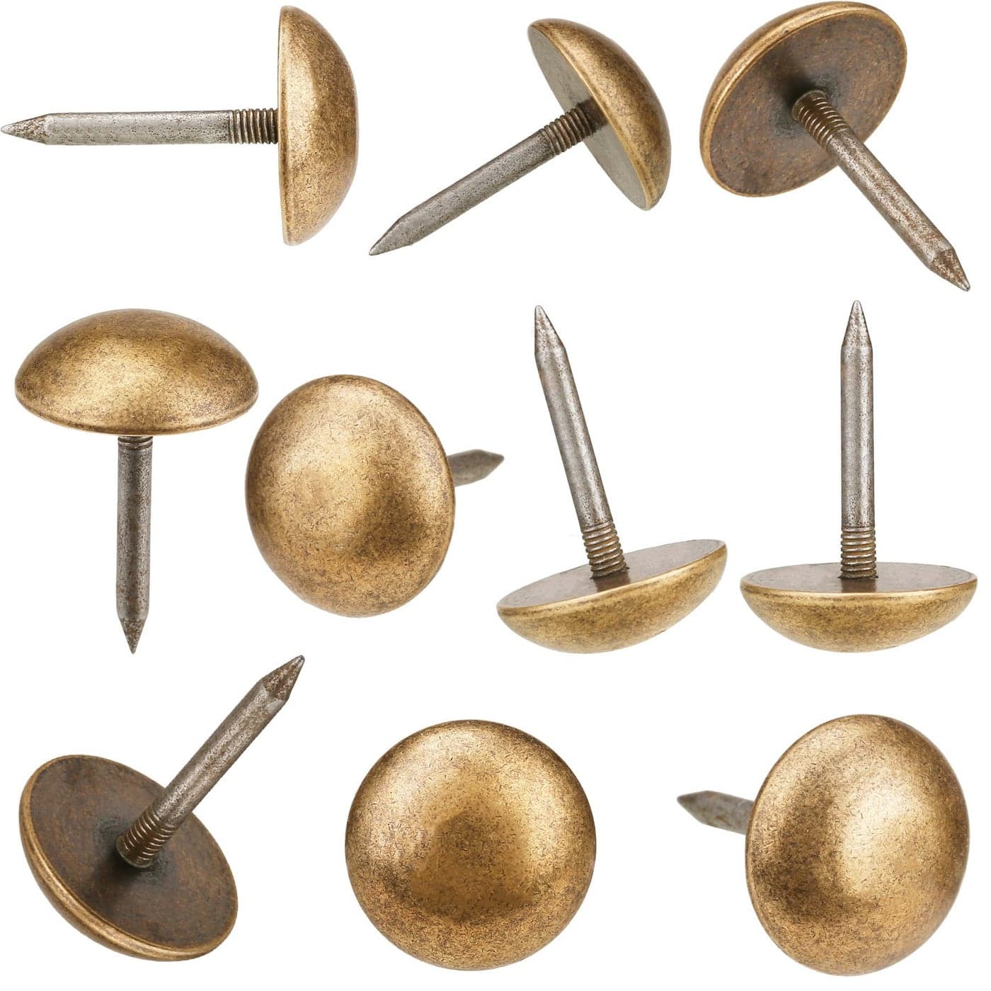 Retro Solid Pure Brass Tacks as Antique Upholstery Tacks for Furniture Decorative Push Pins for WoodCarpet TacksHardware TacksCap TacksThumb TacksBrass Fasteners71018mm Brozen Color10 Pcs