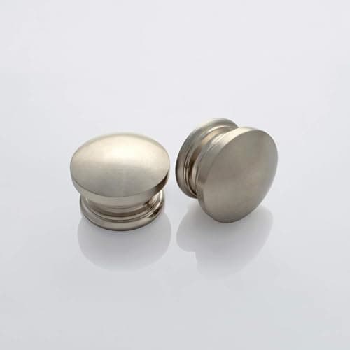 Deco Window Endcap Curtain Rod Finials Set of 2- Satin Silver