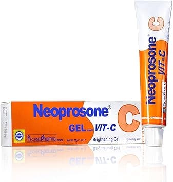 Neoprosone Skin Brightening Gel Cream 1 Fl oz 30 ml For Intimate Parts Private Areas Body Knees Underarm Elbows with Vitamin C and Alpha Arbutin