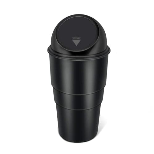Oblivion Car Dustbin 1 Pc – Waste Management Bin for Car, Office, Home & Vehicle – Car Accessories, Portable Garbage Organizer with Lid, Small Trash Box for Table, Desk, Kitchen & Travel (Black)