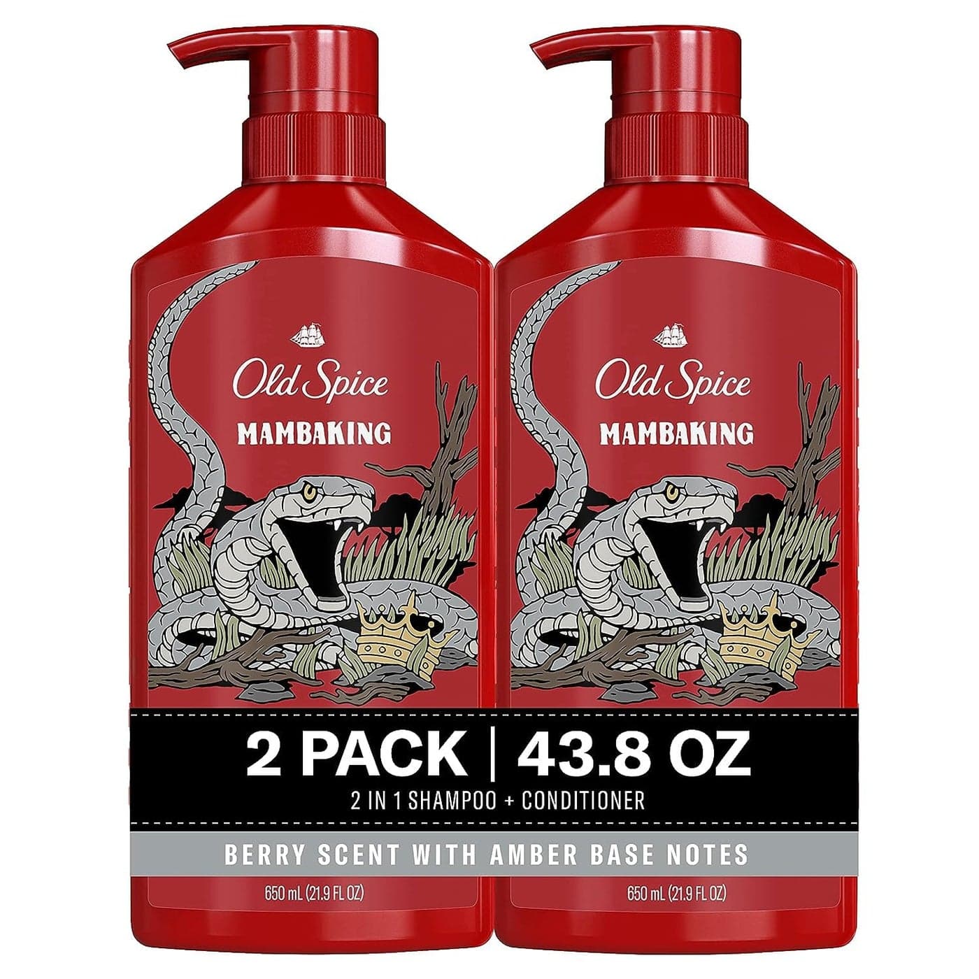 Old Spice MambaKing 2in1 Shampoo and Conditioner Set for Men Healthier Fuller More Moisturized Looking Hair 219 Fl Oz Each Twin Pack