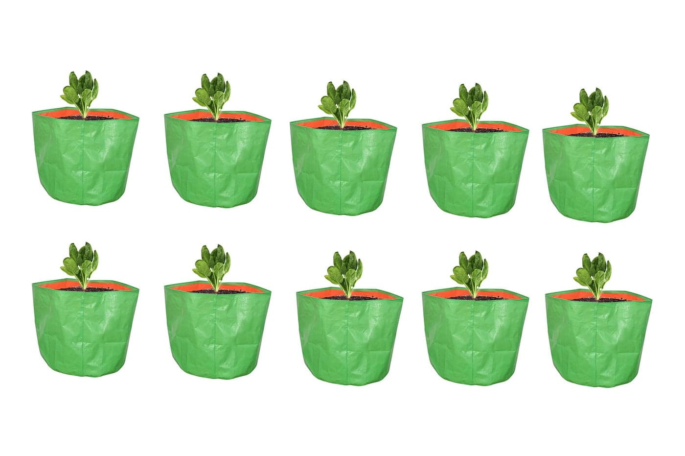 Coir garden Terrace Gardening HDPE Grow Bags for Vegetable Plants and Gardening (9" x 9" inches) (22x22cm)(Pack of 10)