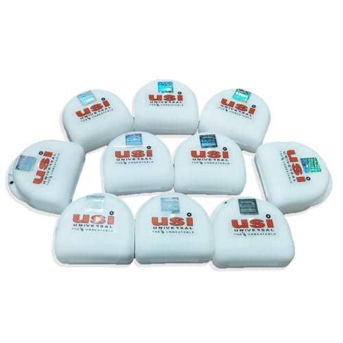USI UNIVERSAL Mouth Guard Single, Pack of 10 Pieces MGS Mouth Guard Shield Case Teeth Grinding Boxing MMA Sports, Special for Sports Karate, Football, Mastial Arts, Rugby, Soccer