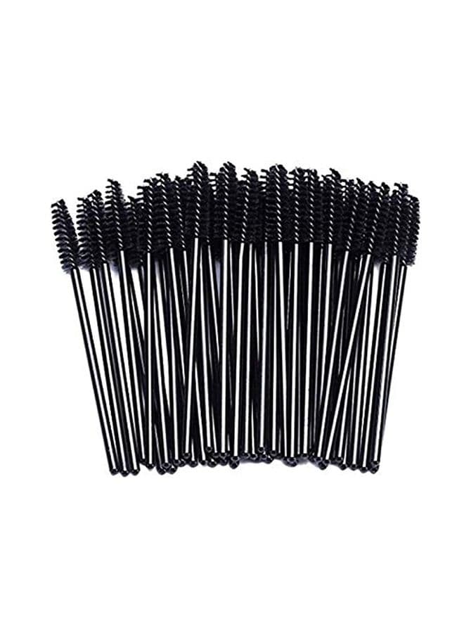 100 Pieces Eyelash Mascara Applicator Disposable Brush, Black