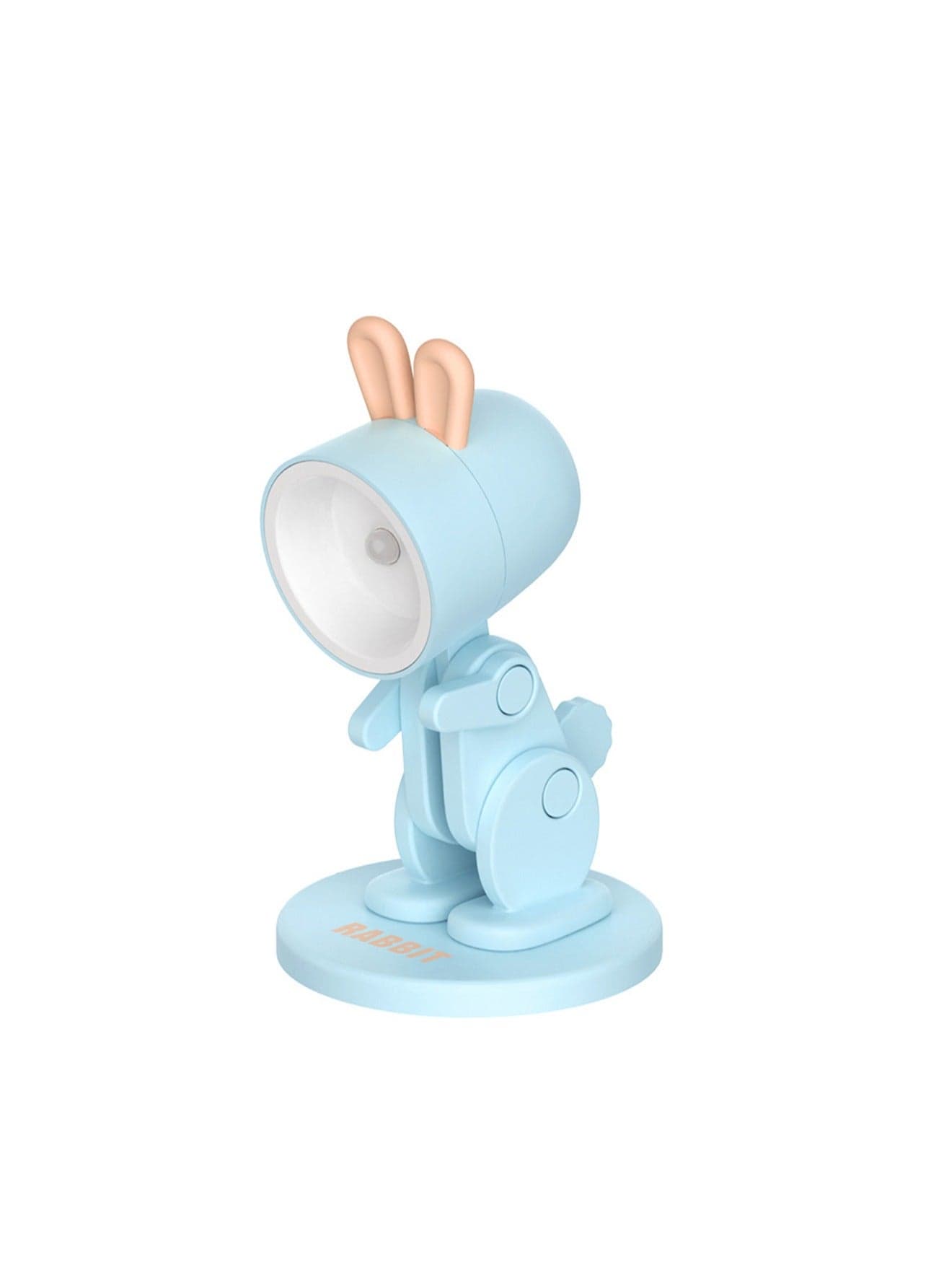 Macaron Mini Desk Lamp Creative DIY Night Light LED Cute Pet Desktop Cartoon Dinosaur Ornaments Ins Student Gift Creative Gift Ornaments (Magnetic Rabbit-Blue)
