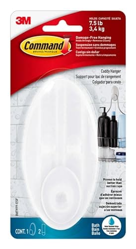 Command Caddy Hanger, 1 Caddy Hanger, 2 Large Strips, Organize your Bathroom