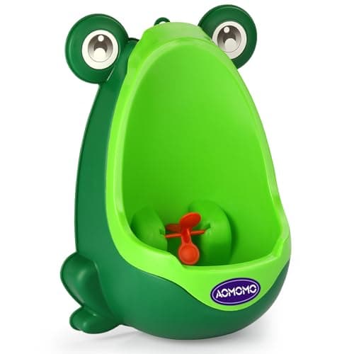 AOMOMO Toddler Urinal for Boys Frog Potty Training Toilet with Spinning Target Ages 16 Green