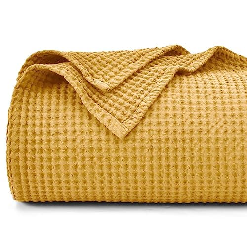 PHF 100% Cotton Waffle Weave Blanket Baby Size,Snag Proof Throw for, 30x40,Lightweight Breathable Moisture-Wicking,Oeko-TEX Certified,Machine Washable, Home Decor Gift-Ginger