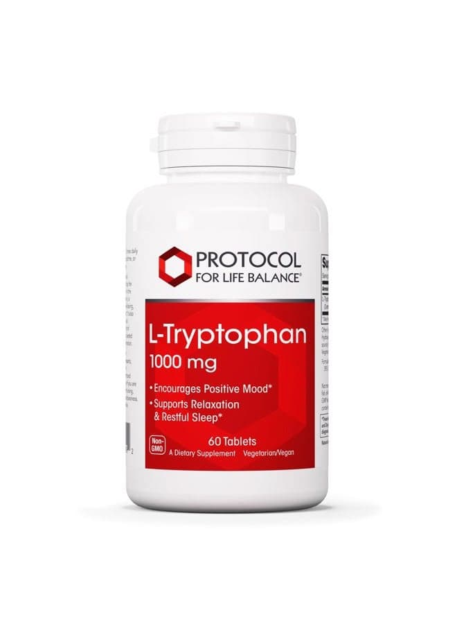 L-Tryptophan 1000mg - Sleep Support Promotes Relaxation - 60 Tabs
